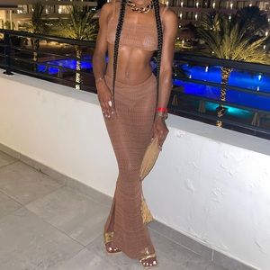 PLT TWO Piece Knit Skirt Set